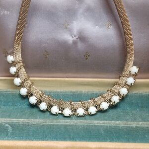 Vintage Gold and White Necklace